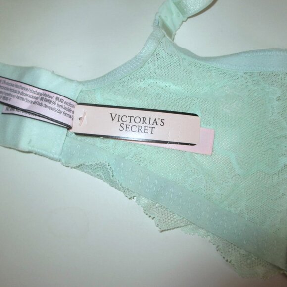 38DD Victoria Secret Dream Angels Unlined Push Up w/o Padding Bra shimmer mint - Picture 8 of 8